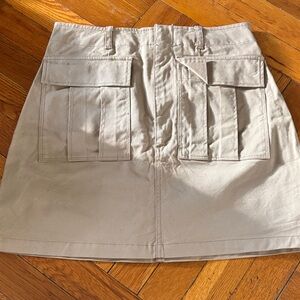 Zara Cream and Tan Skirt